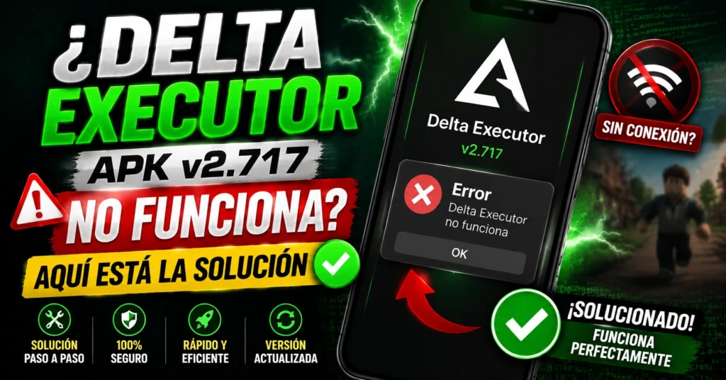 ¿Delta Executor APK v2.717 No Funciona? Aquí Está la Solución